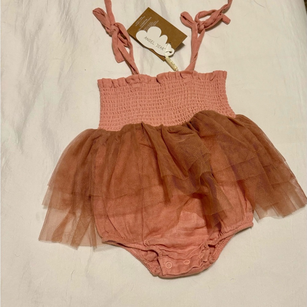 NWT Spearmint Love Angel Dear Muslin Tutu Bubble, Dusty Rose